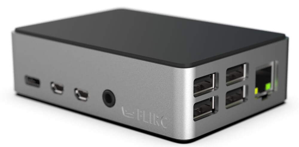 Raspberry Pi 4 FLIRC Case Aluminium Casing in Silver/Black